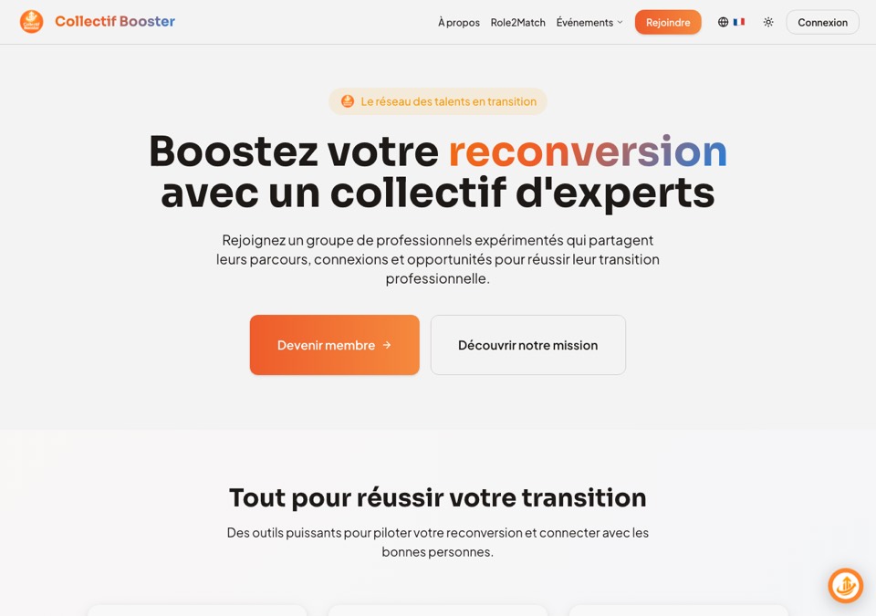 Aperçu du site Collectif Booster