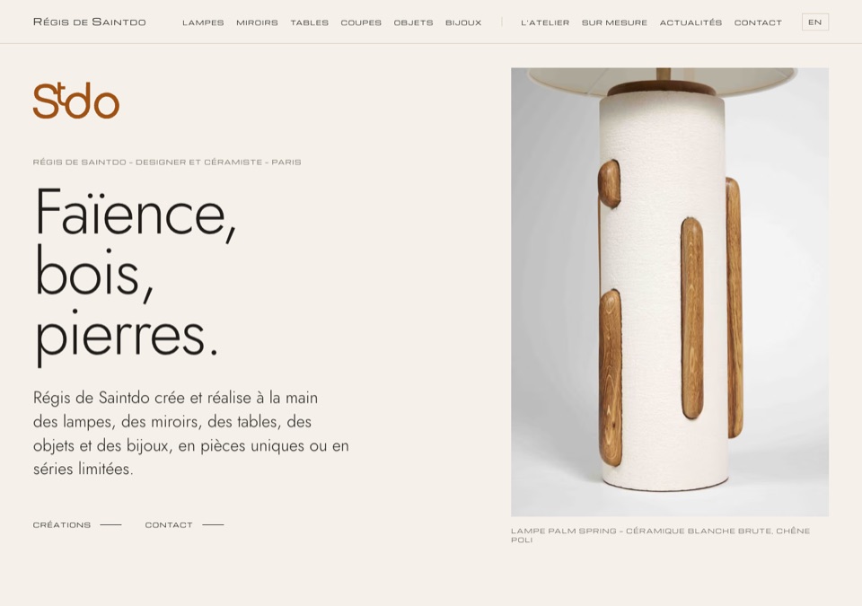 Capture du site Régis de Saintdo